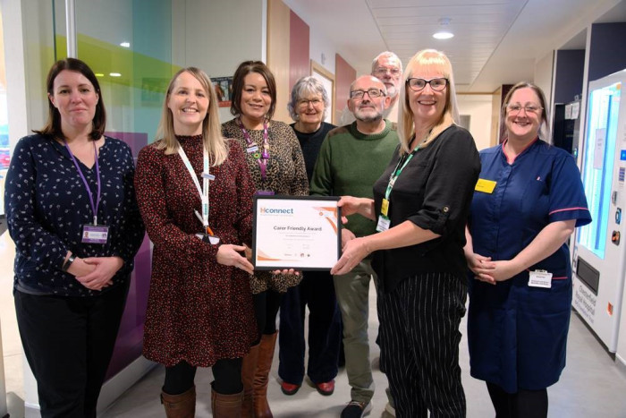 The Macmillan Information & Support Centre at Chesterfield Royal Hospital has received a Carer Friendly Quality Award