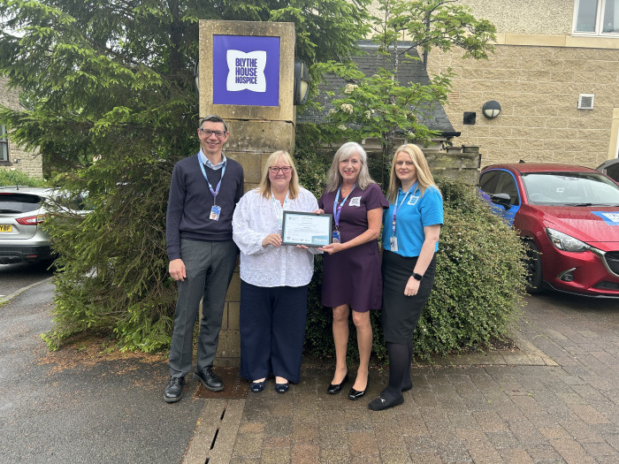 Derbyshire Carers Association Awards Carer Friendly Employer Quality Mark to Blythe House Hospice